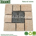 Misty yellow granite mesh paver 