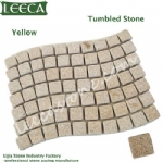 Wavy tumbled stone paver driveway stone