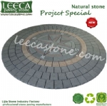 Stone garden star compass pattern