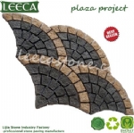 Natural split fan paver stones mesh