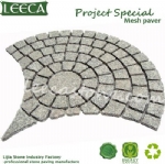 Granite fan mesh cobbles paving mats