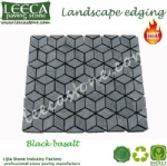 Black granite fan cobbles mesh stone, U.A.E paving