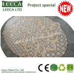 Oval pattern plaza granite paving stone