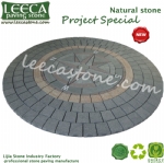 Natural stone paving driveway cobblestone mat