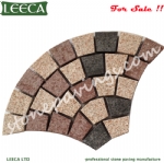 Driveway paver stones, granite fan shaped paving stone Dubai