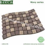 Granite porphyry flamed stones wavy pavers